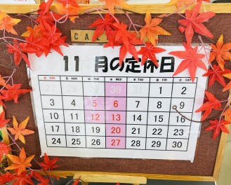 今日から11月です(*^-^*)